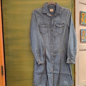 GAP Blue Denim Shirt Dress